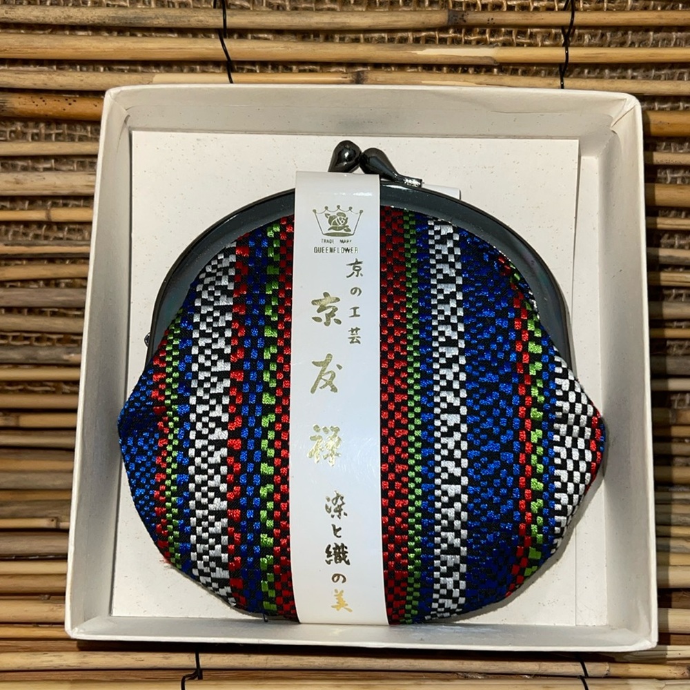Queen Flower Woven Clasp Coin Purse Handmade in Japan